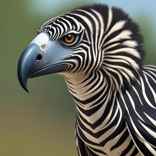 Vulture Zebra Hybrid Photo