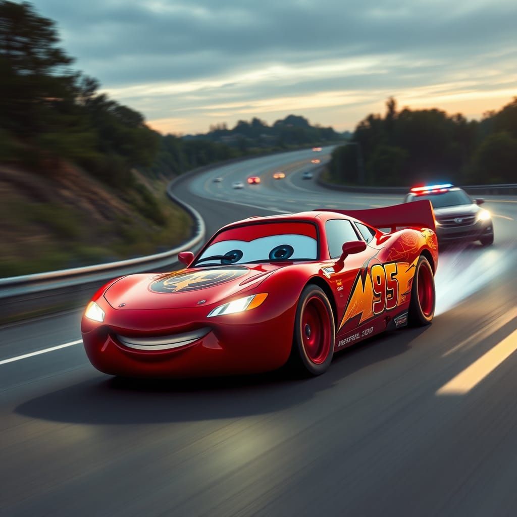 Lightning McQueen Supercar Highway Chase