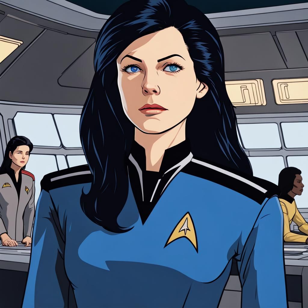 Star Trek Science Officer in Minimalist Style