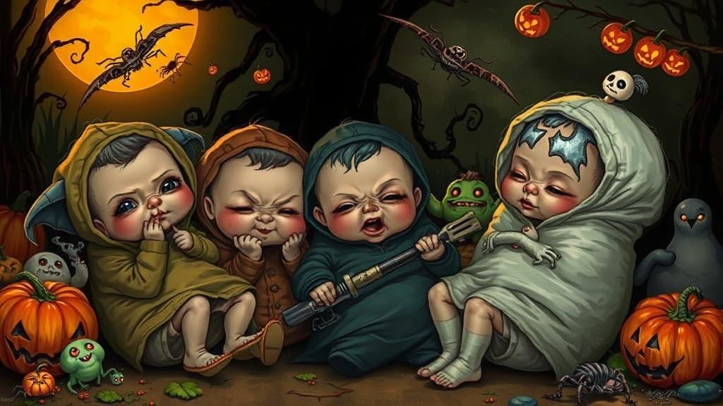 "Baby Dracula, Baby Werewolf, Baby Freddy Krueger, Baby Mich...