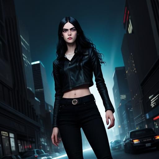 Androgynous Figure with Blue Light, Comic Book Art