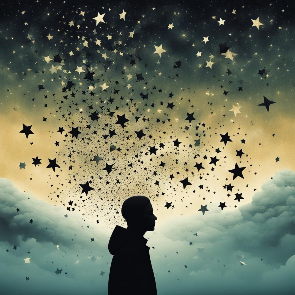 Surreal Stars Falling From the Sky