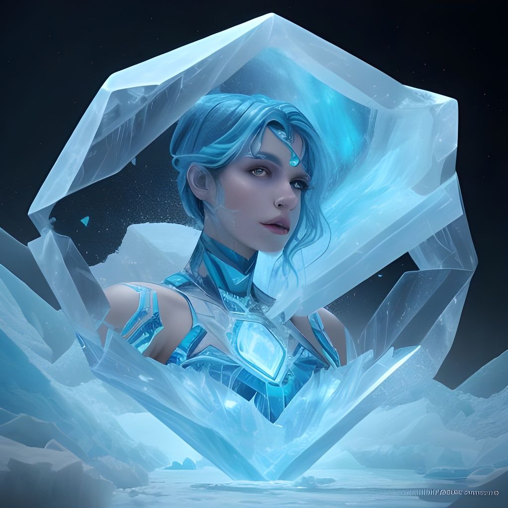 Ice Glaciers Alliance: Holographic Astral Cosmic Illustratio...