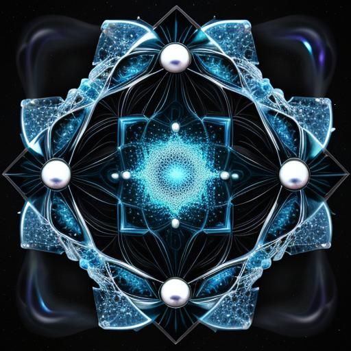 Frozen Bubbles and Sparkling Lights in Abstract Glassware