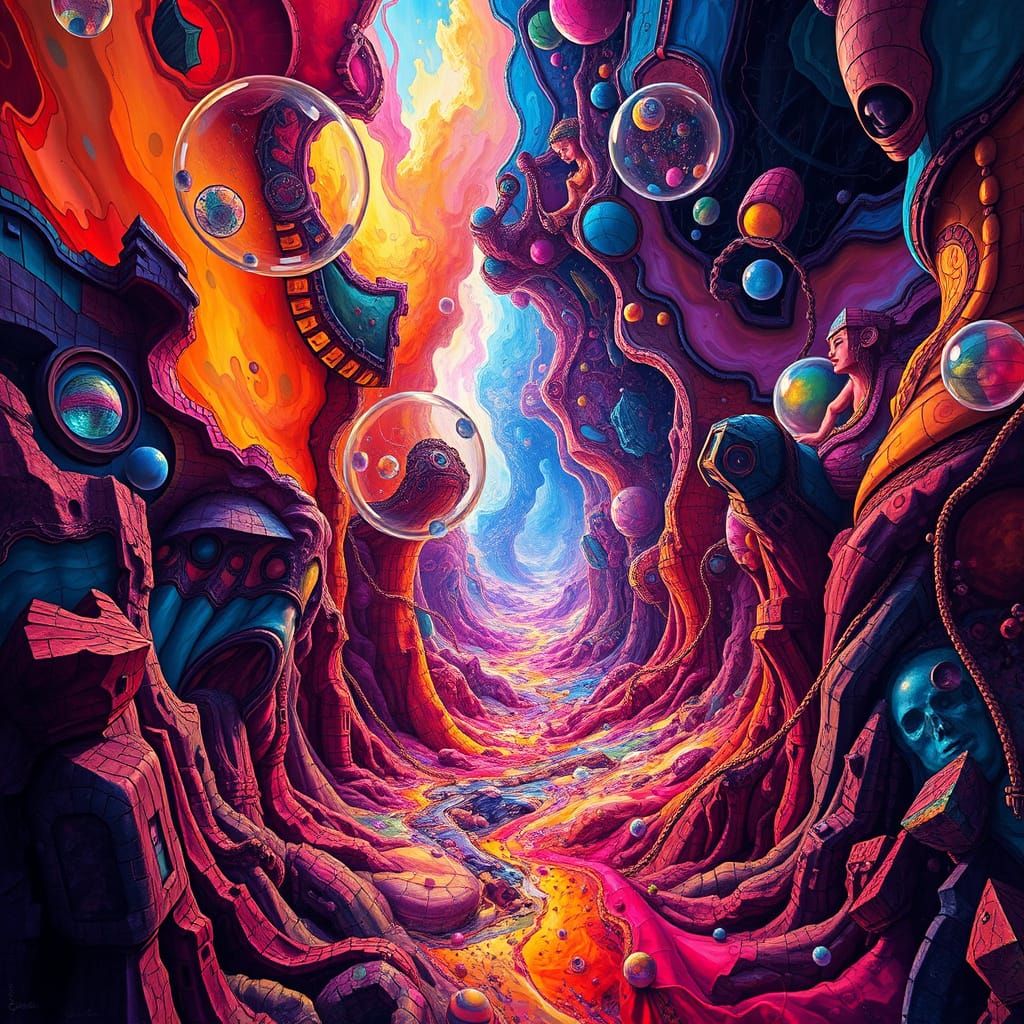 Surreal Futuristic Dreamscapes in Vibrant Colors