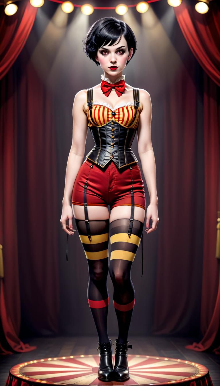 Art Deco Circus Artist in Steampunk Bioshock Style