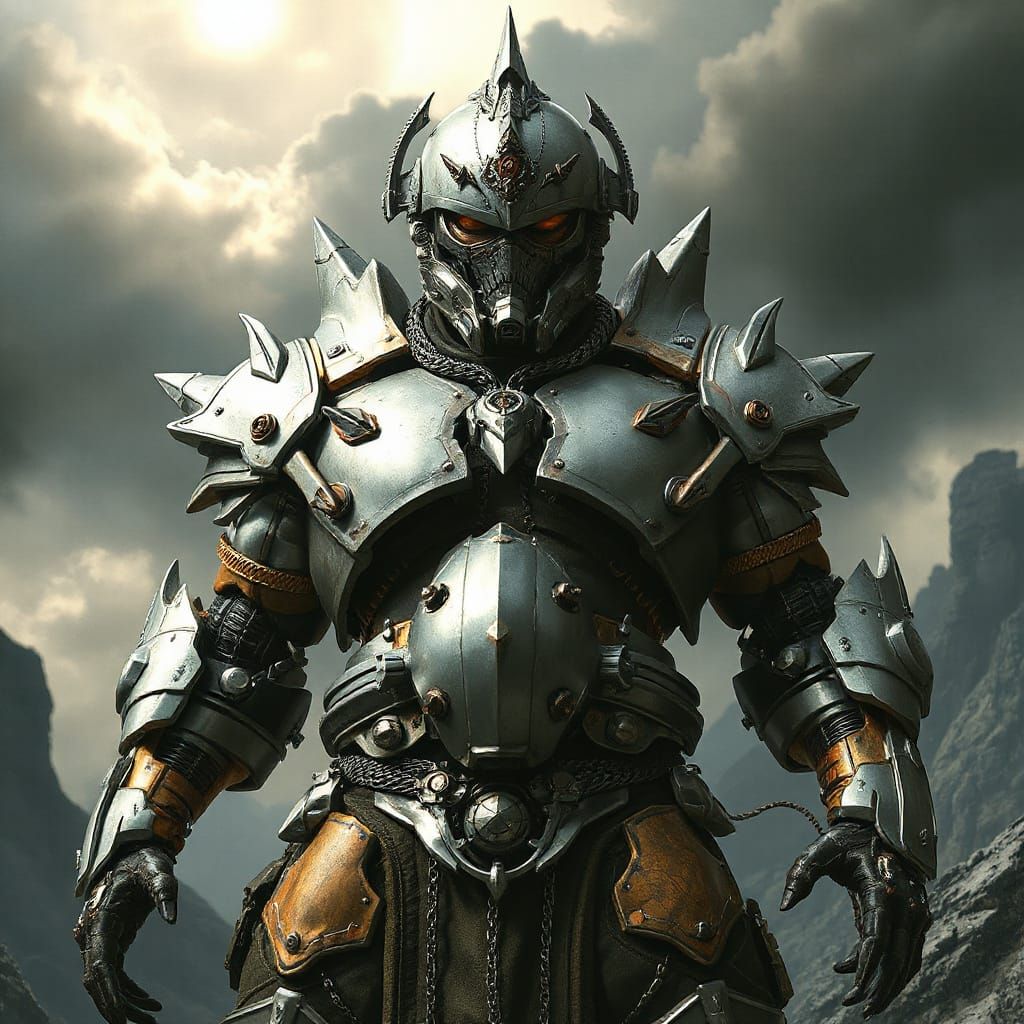 Armored Juggernaut in Cyberpunk Style