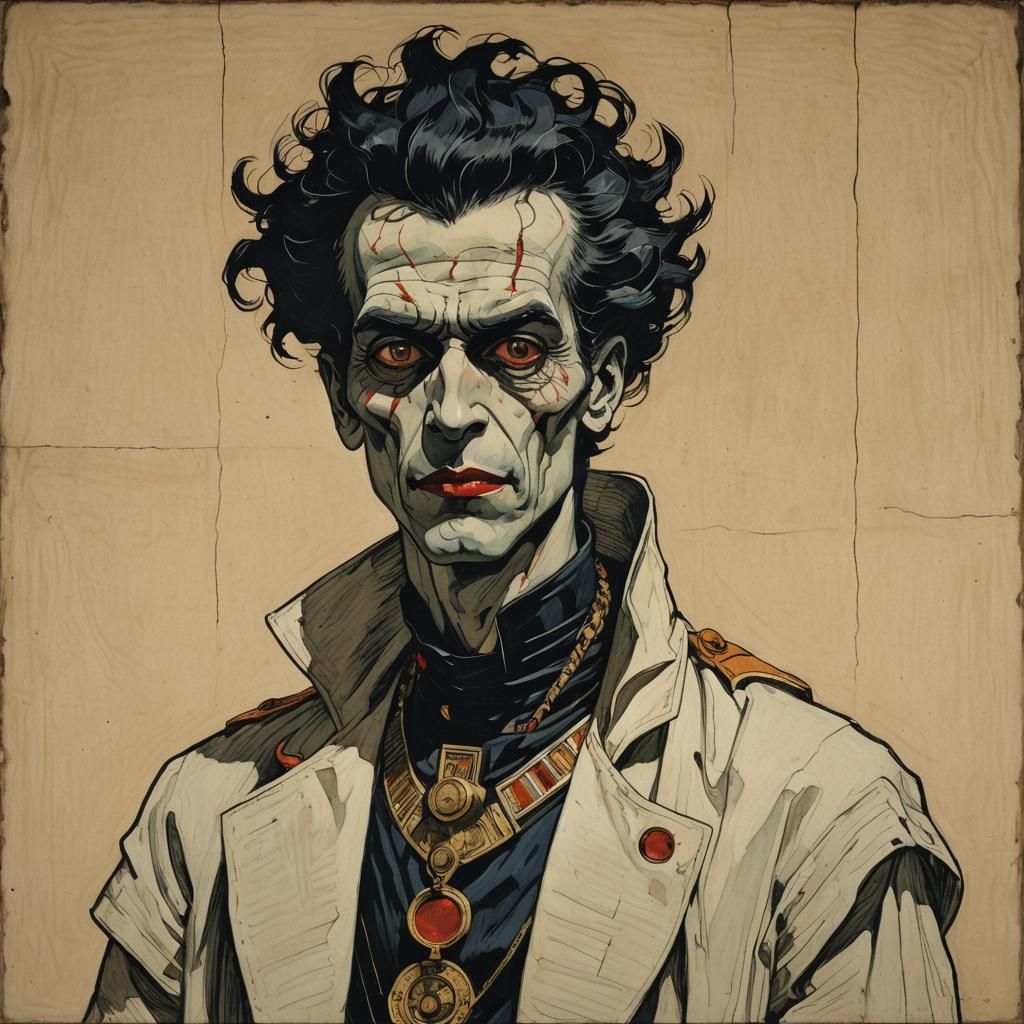 Pharaoh Vampire in Expressionist Style