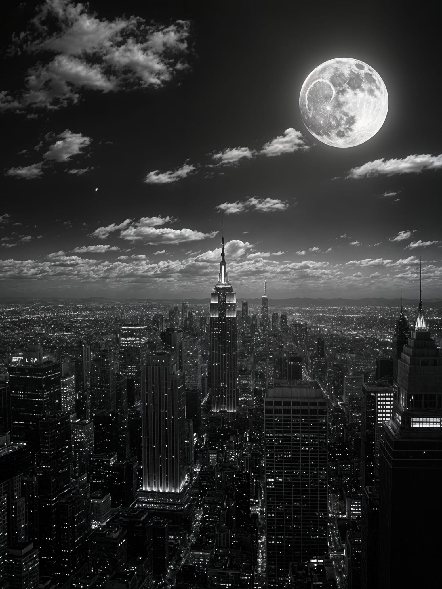 Gothic Cityscape at Midnight