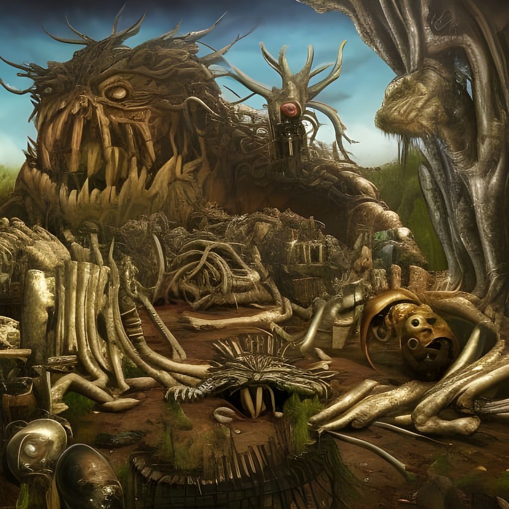 Post-Apocalyptic Cybernetic Wonderland as Digital Art