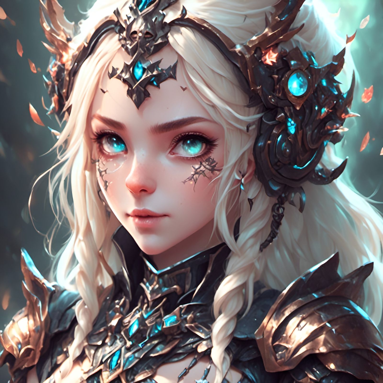 Elf Wizard in Dragon Armor Battles Tanks