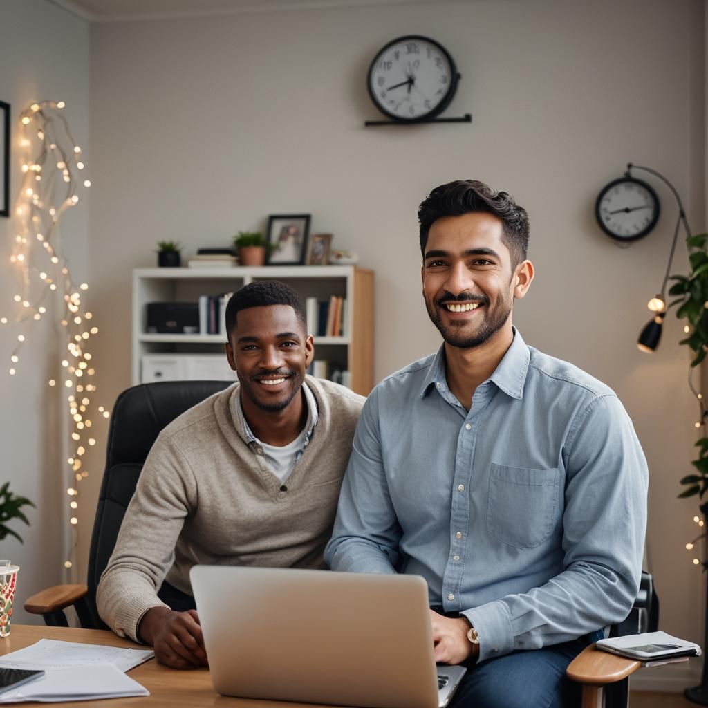 Mobile App Tester Celebrates Birthday in Home Office