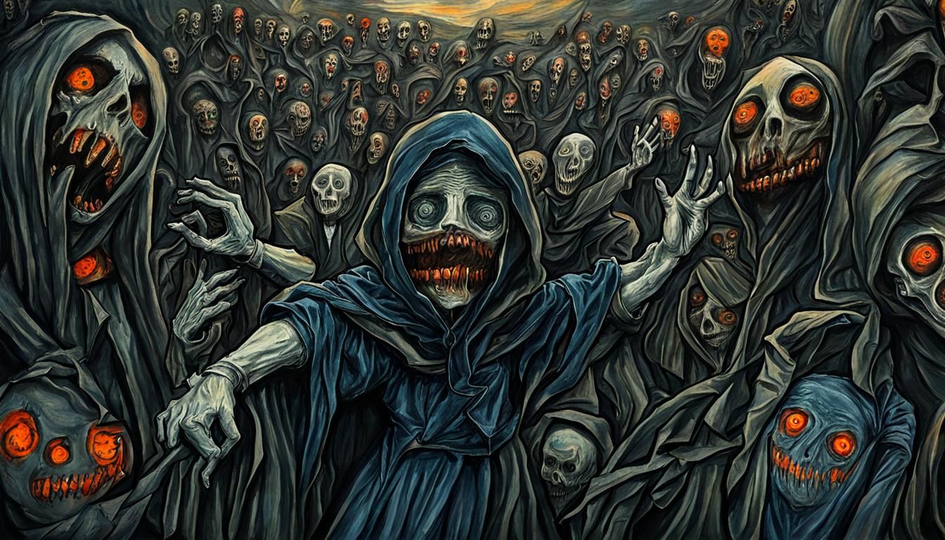 Creepy Doll Girl: Charcoal Life Drawing