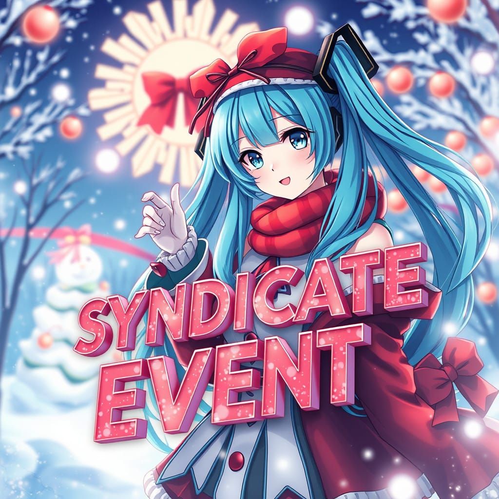 Miku Hatsune in Vibrant New Year's Anime Style