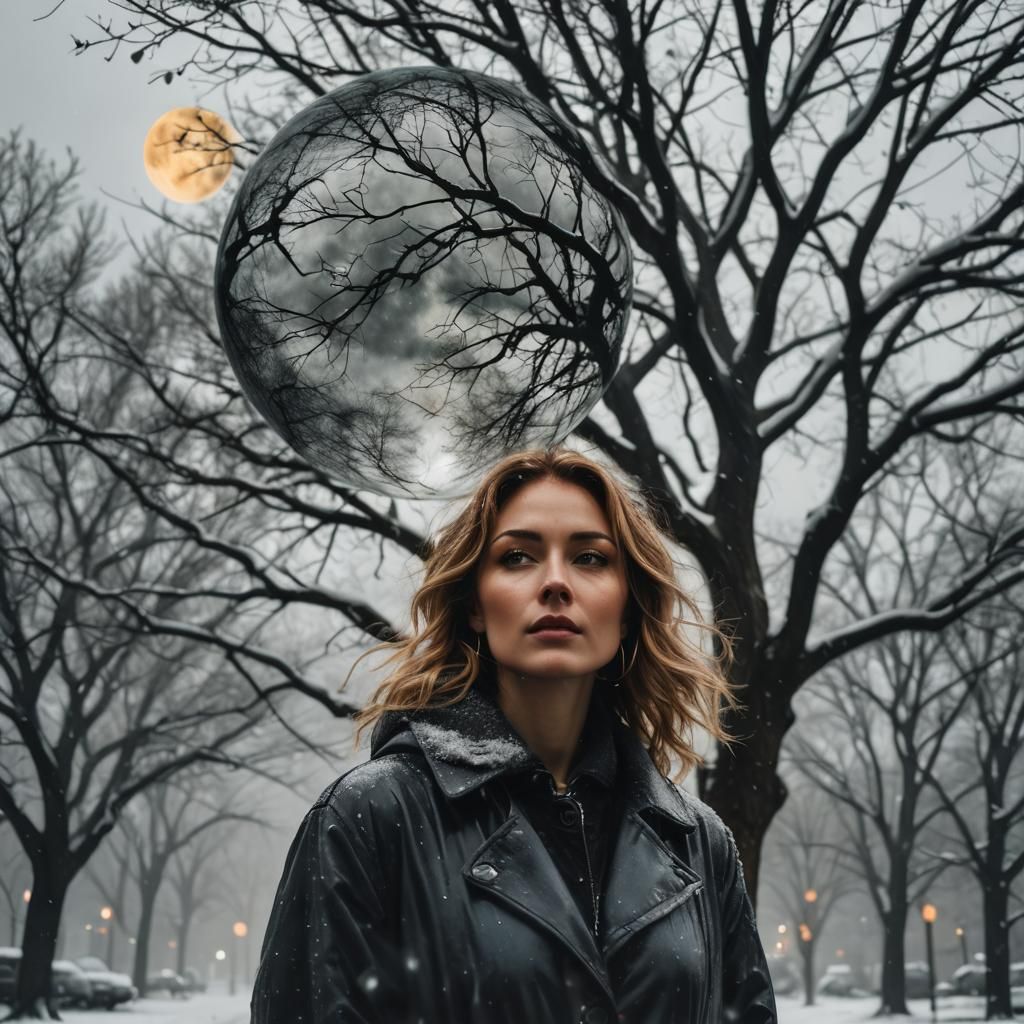 Woman and Moons Dream of a Wild Sun
