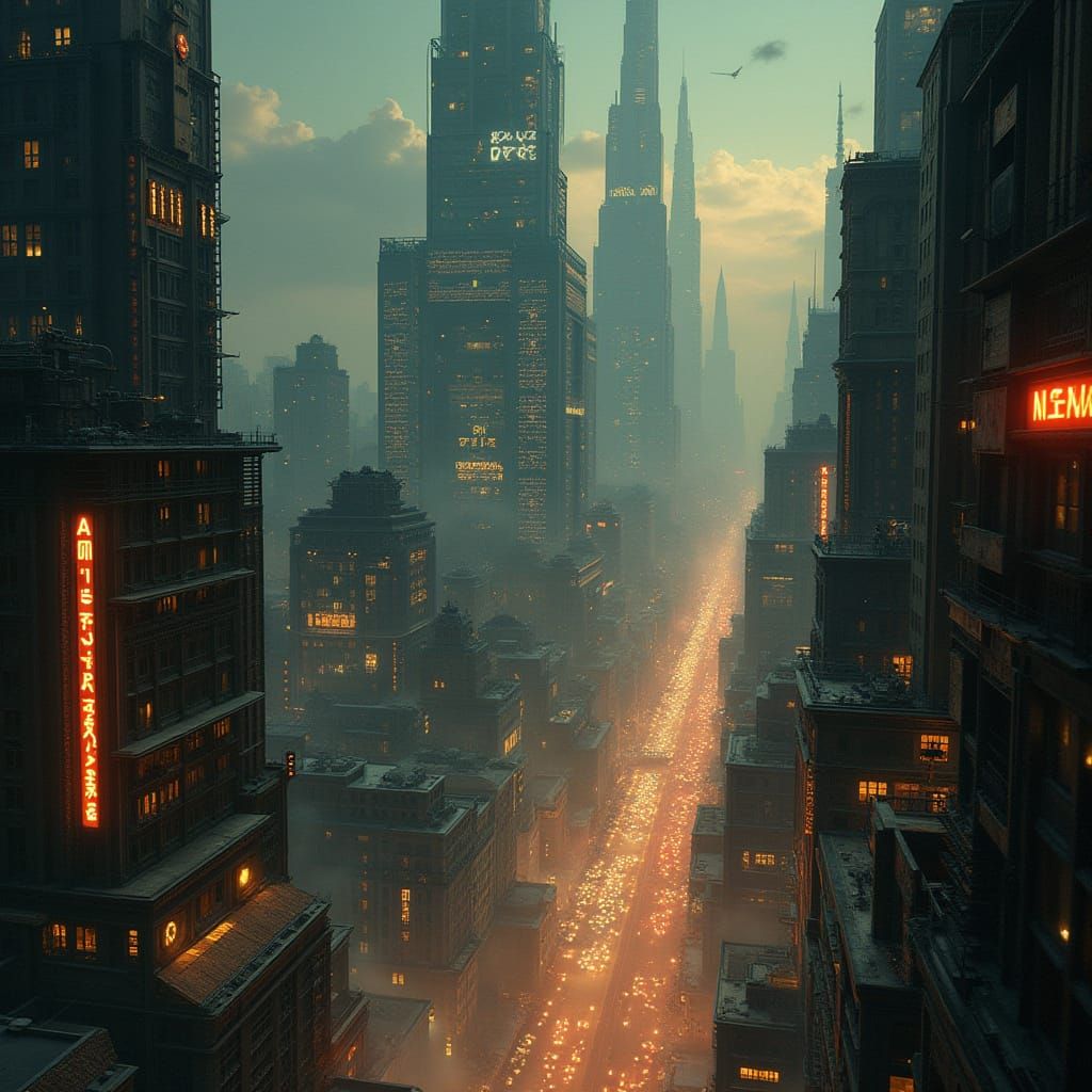 Art Deco Metropolis: Uplifting Upper City Meets Dystopian Lo...