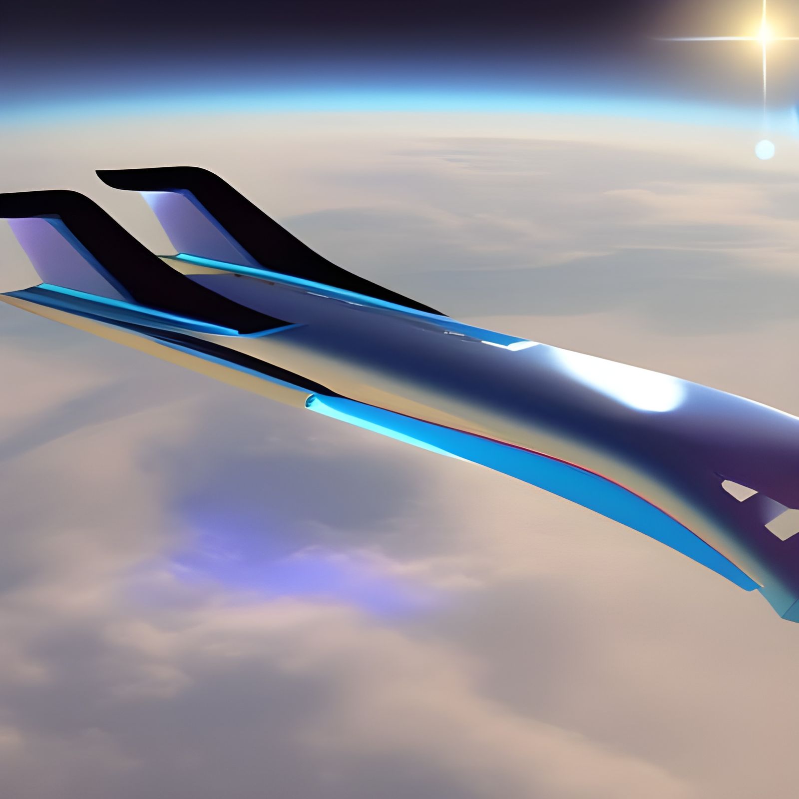 Futuristic Supersonic Airplane for Planetary Travel