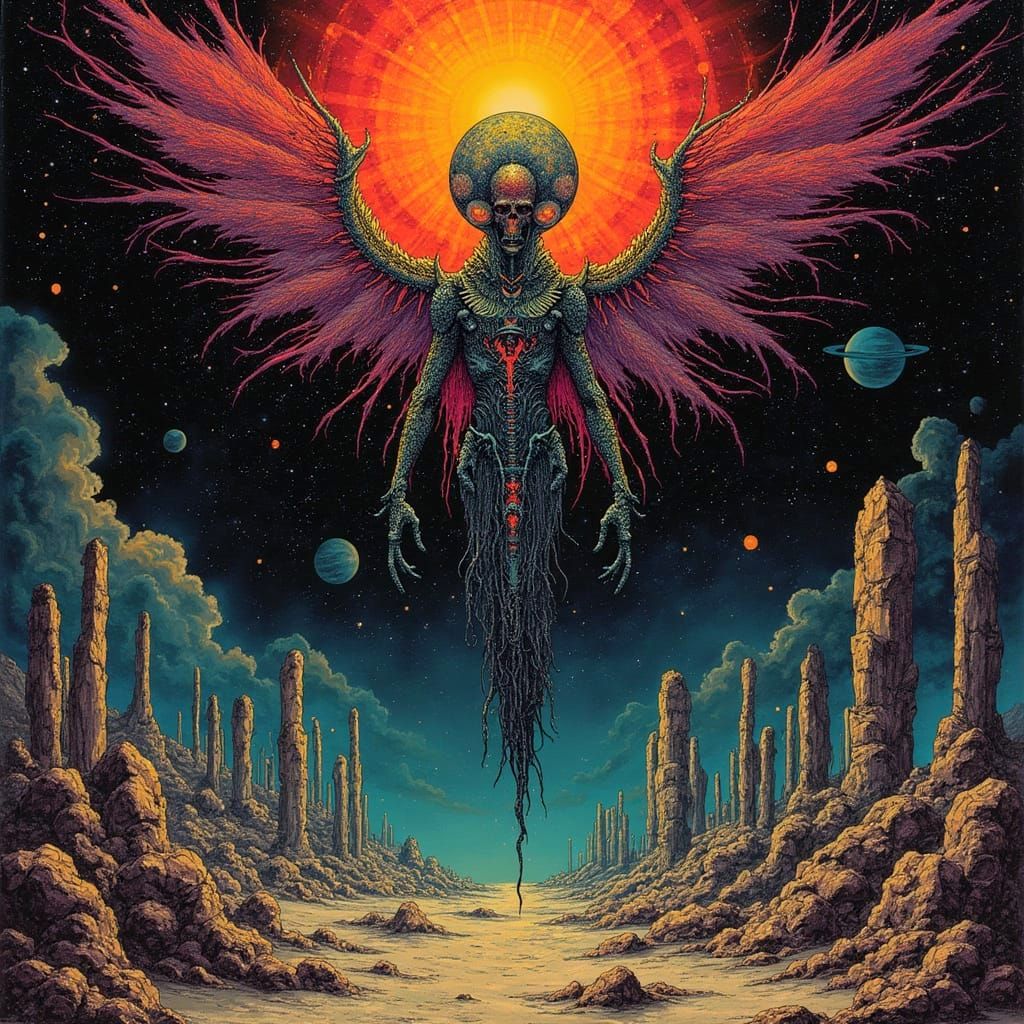 Retrofuturist Apocalypse in Cosmic Splendor