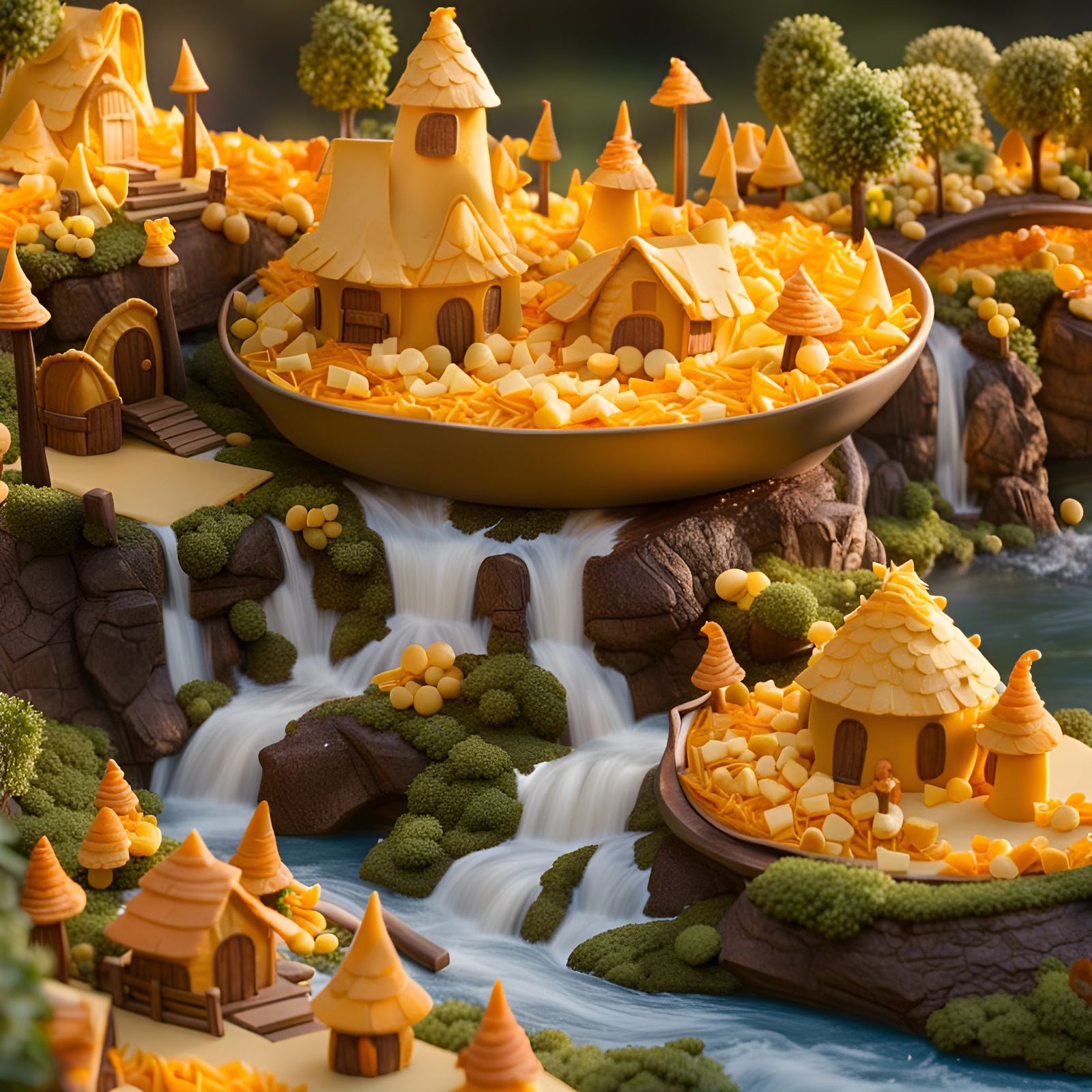 Cheese Fairy Village with Queso River