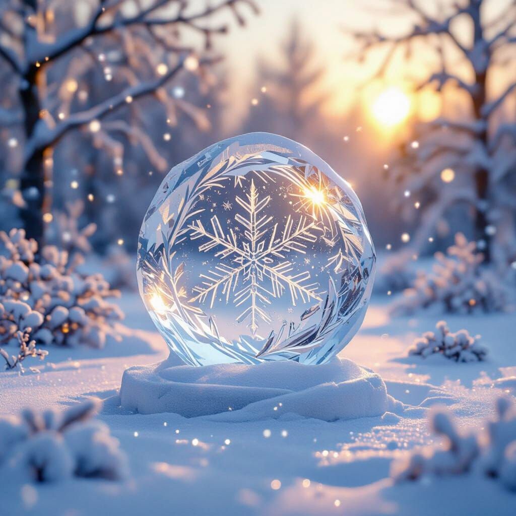 Winter Wonderland Ice Sculpture in 3D