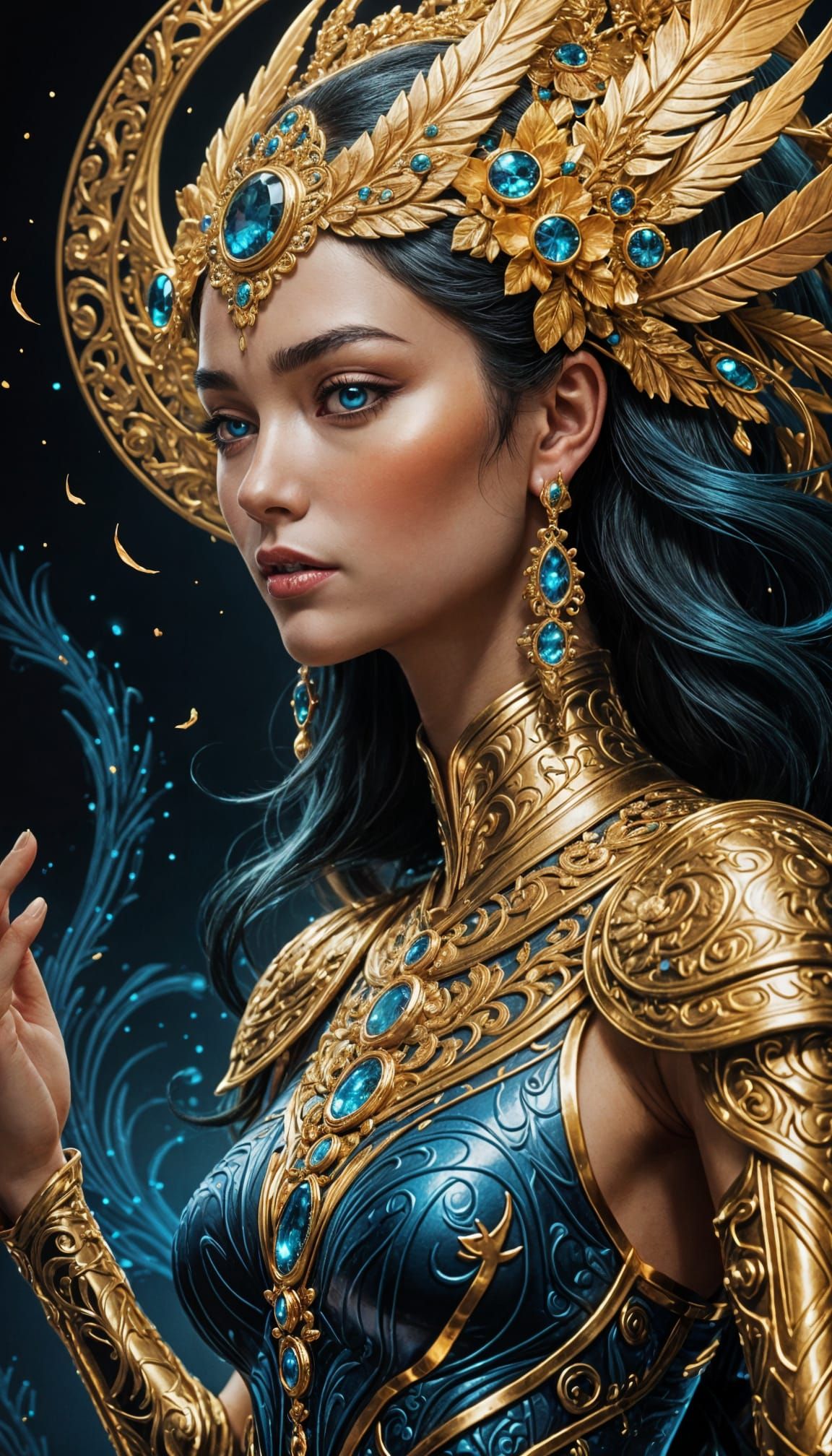 Epic Fantasy Landscape in Erte Style