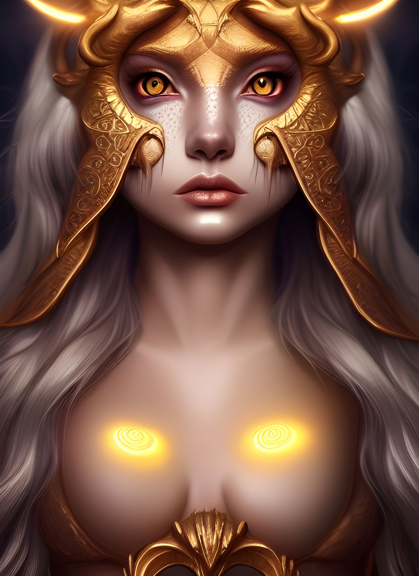 Leo Zodiac Personification with Dreamy Eyes