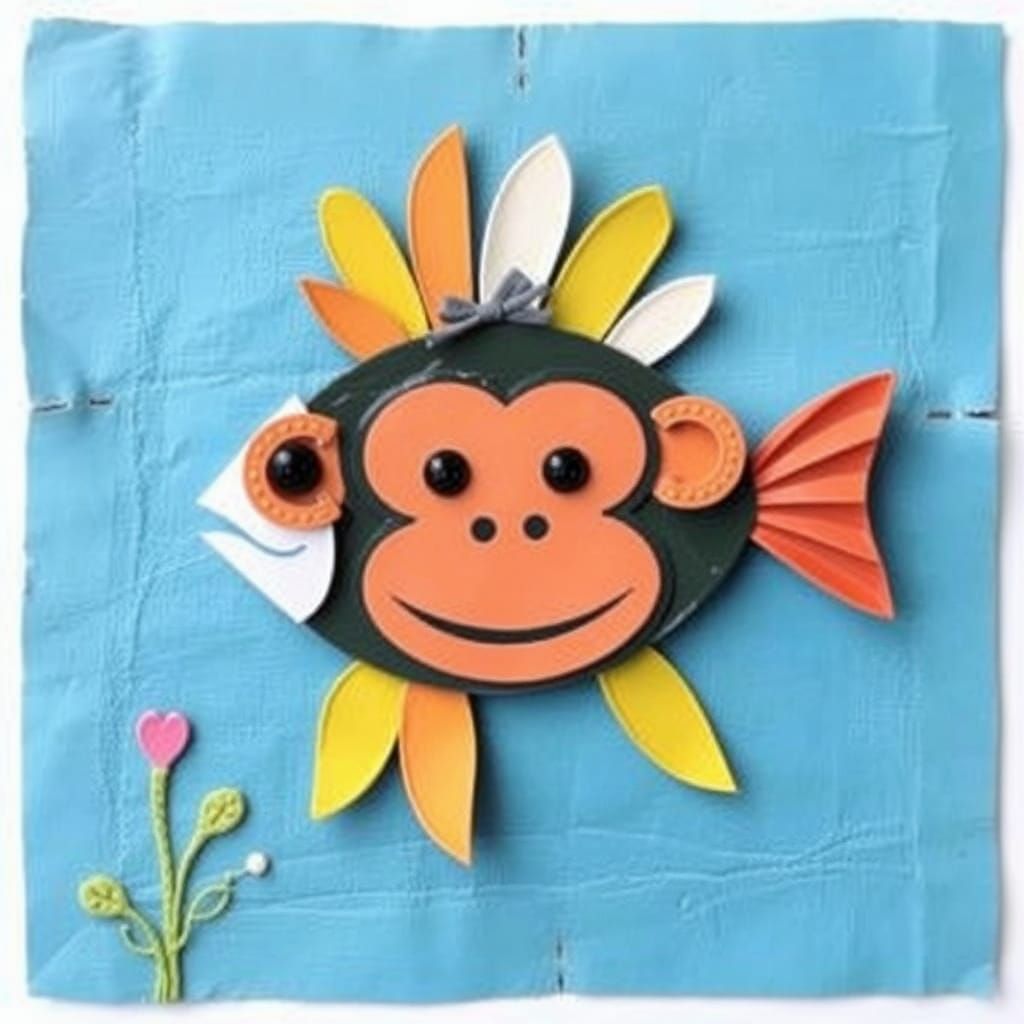 Monkey-Faced Fish: An AI-Generated Hybrid Creature