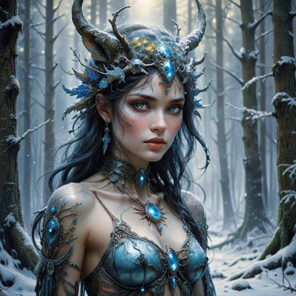 Psychedelic Creatures in Finnish Forest, 1920s Style