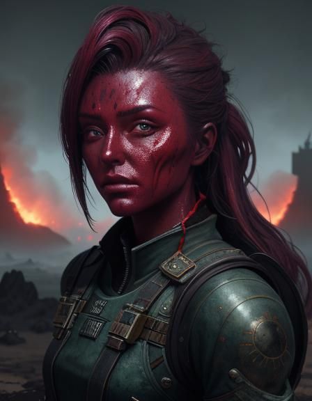 Nuclear Selfie: Detailed Matte Painting of Apocalyptic Scene