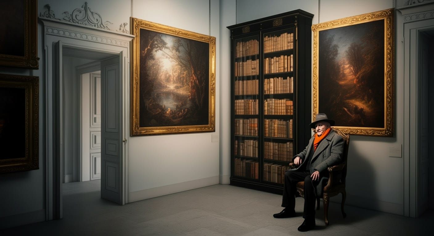 Regal Gallery with Baroque Details and Antique Treasures