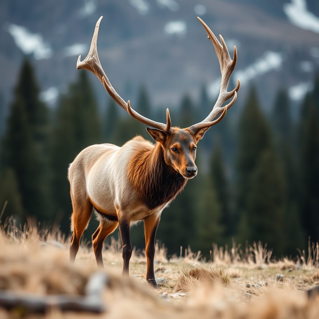 Dog and Elk Conceptual Composite