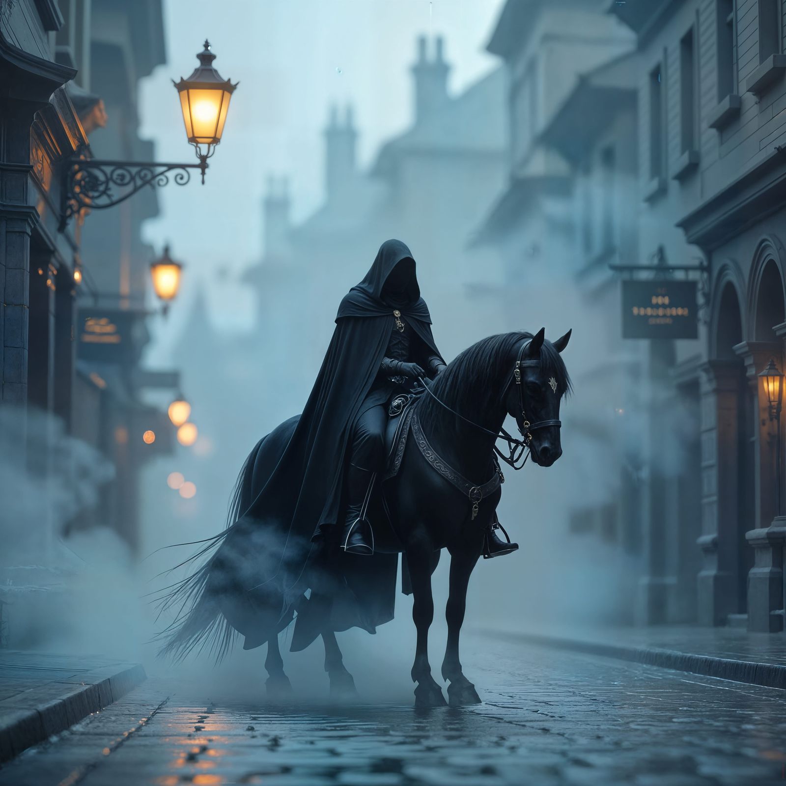Nazgul in Mist: Ethereal Fantasy Art