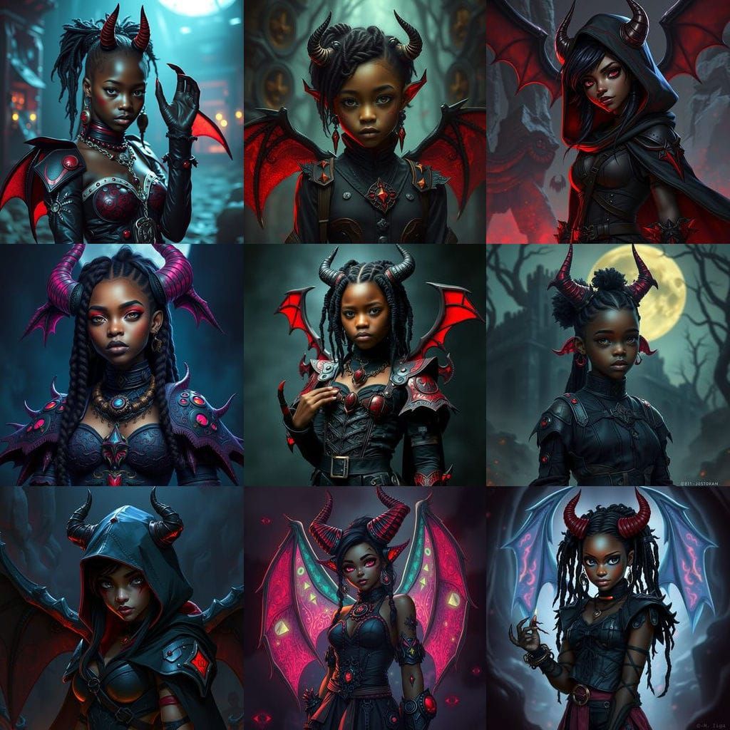 Eldritch College Girl in Demonic Kingdom Hearts Attire