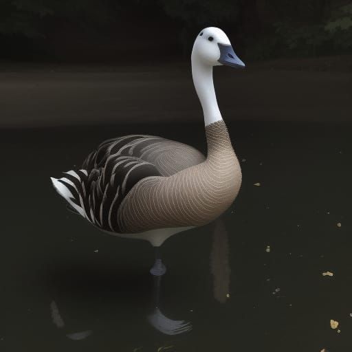Creepy Realistic Goose: An AI Rendering