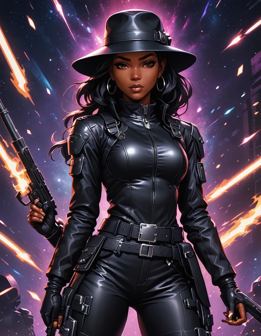 Anime Style Female Criminal in 90s Video Game Art