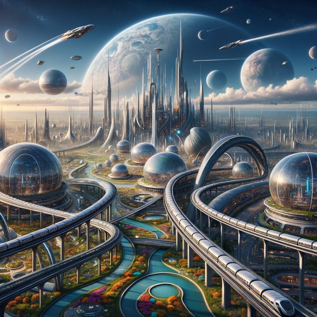 Futuristic Exoplanet Metropolis Unveiled