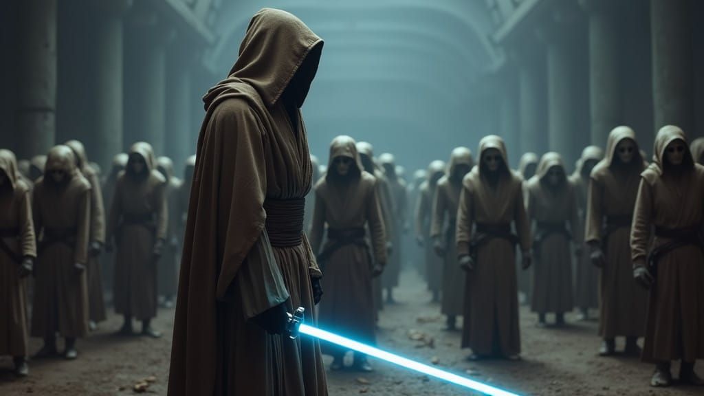 Mysterious Jedi Confronts Undead Army in Hyper-Realistic Sty...
