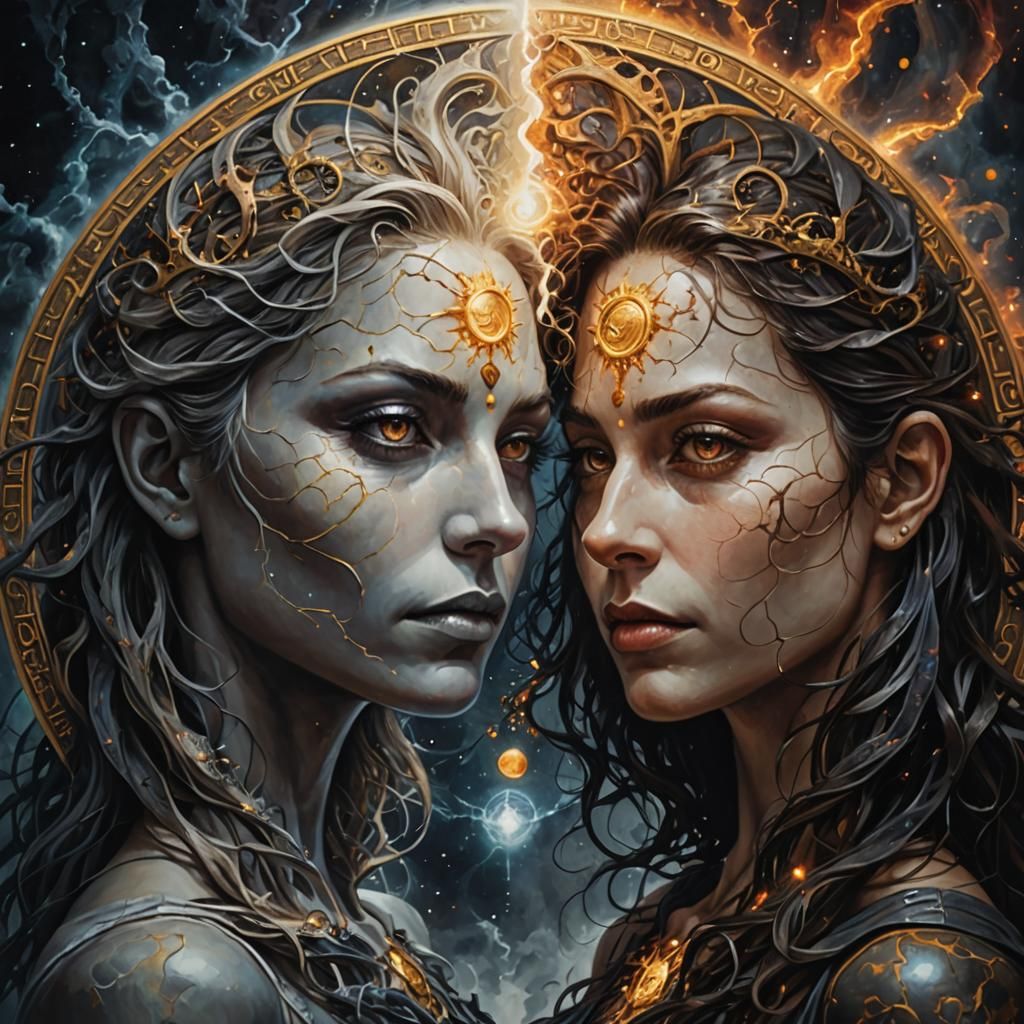 Duality: Balancing Light and Dark in Digital Art