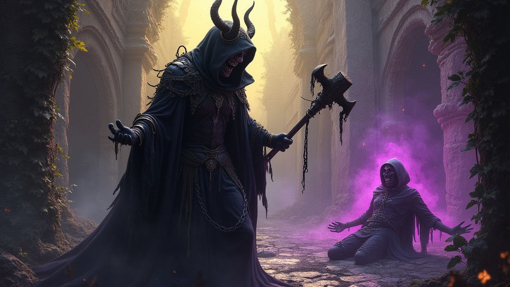 Demonic Sacrifice in Ancient Ruins, Hyper-Realism