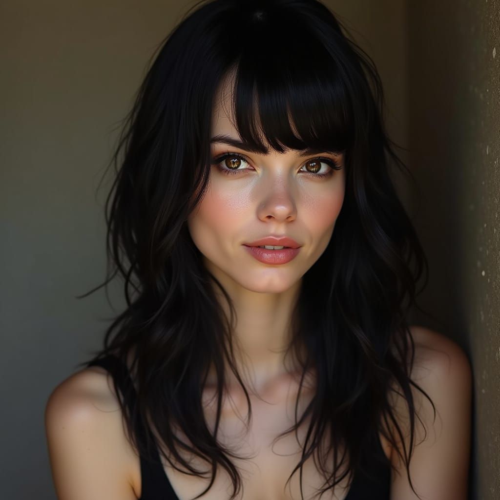 Intimate Portrait of a Woman in a Warm, Hyper-Realistic Styl...