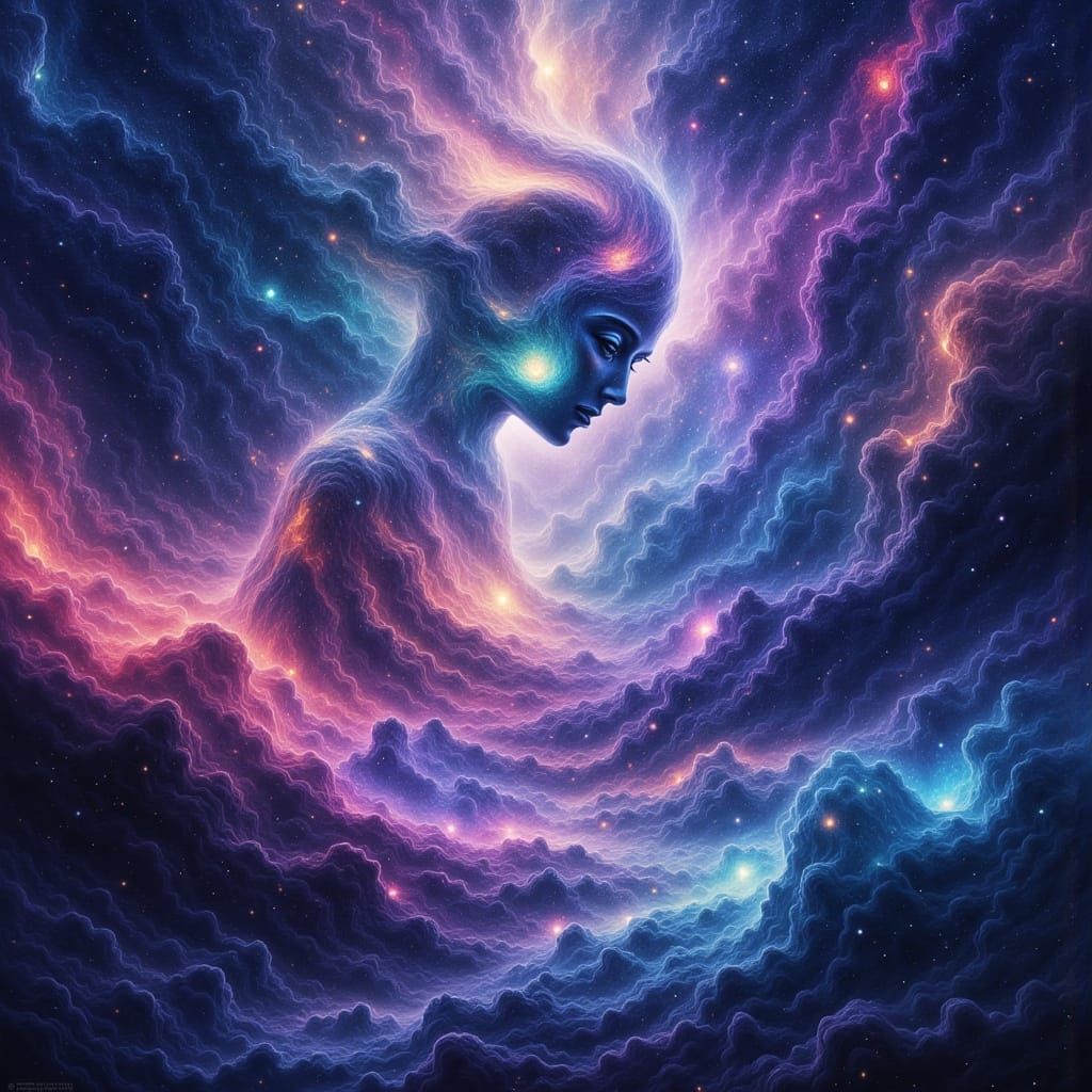 Cosmic Expanse Beyond Known Universe: Surreal Aurora Nebulae