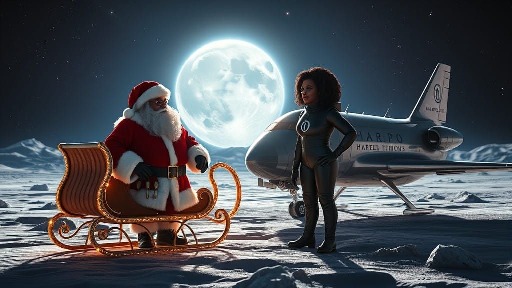 Santa and Oprah Unite on the Moon for Interstellar Gift-Givi...