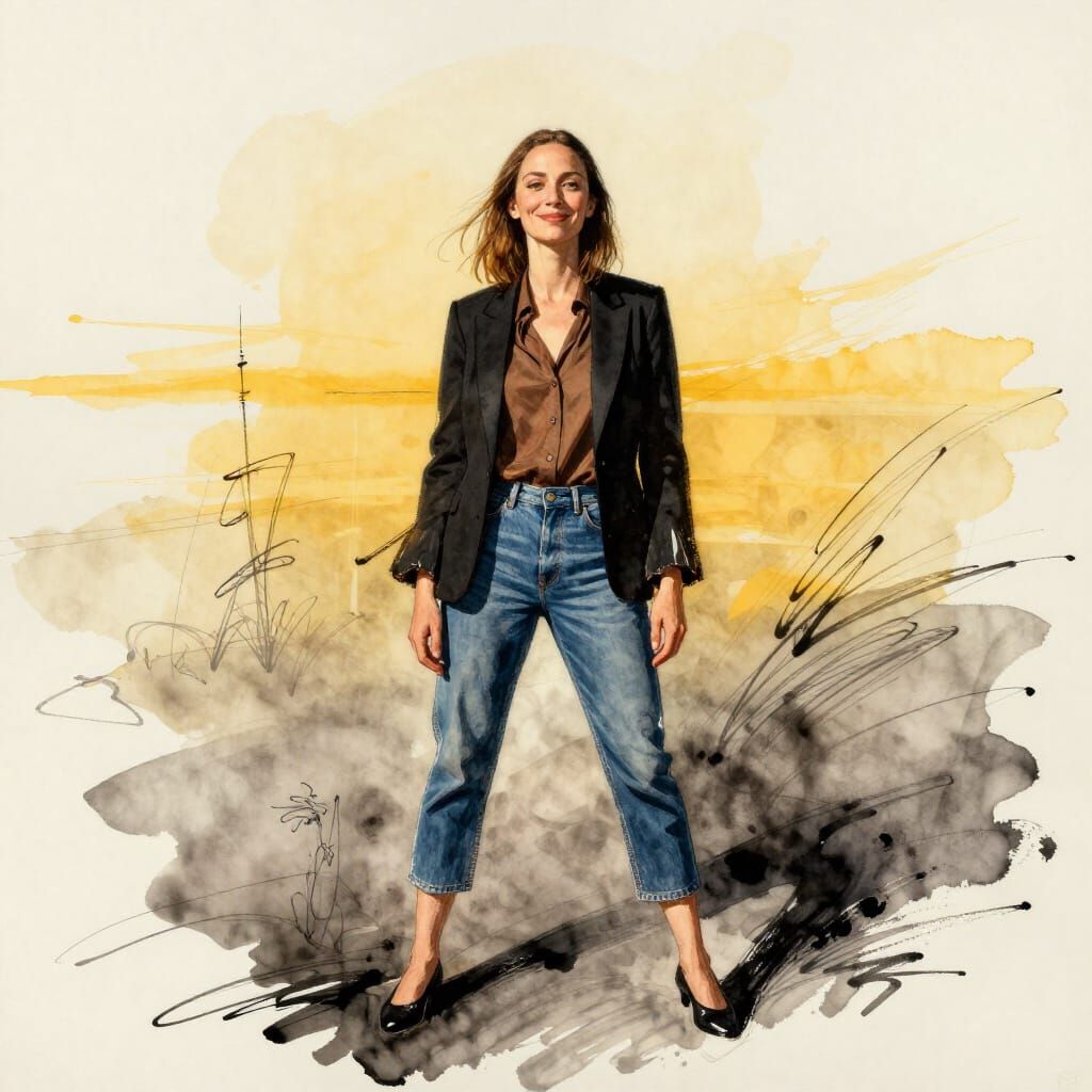 Surreal Portrait of a Woman in Golden Hour