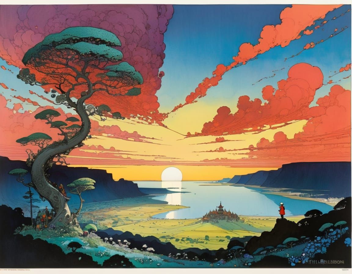 Intricate Landscapes in Whimsical Style