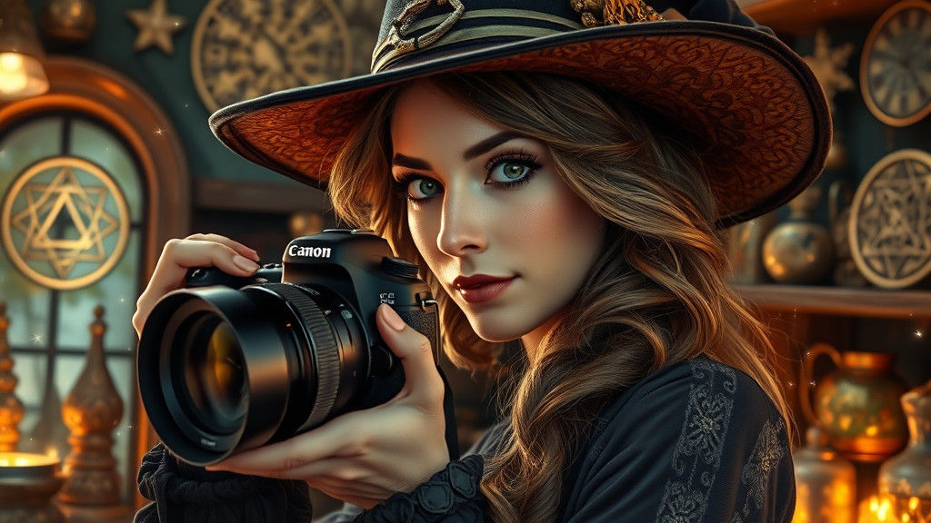 Good Witch Portrait in Magic Shop, Splash Art