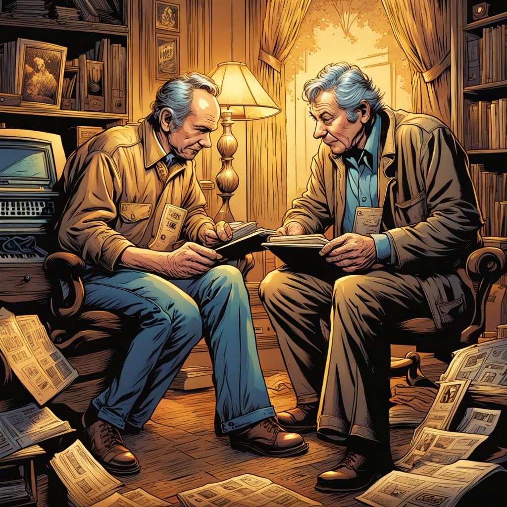 Golden Oldies Music in Comic Book Style