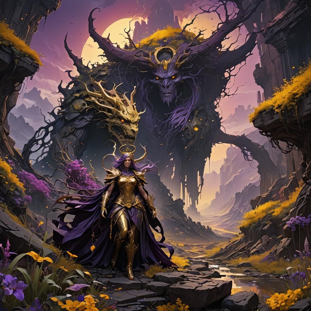 Mother Nature's Wasteland: Dark Fantasy Concept Art