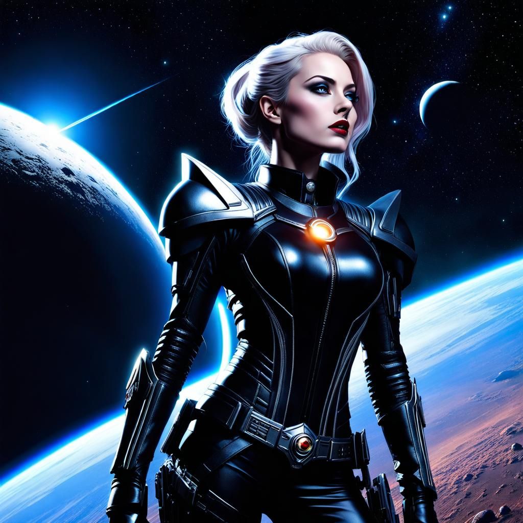 Gothic Sci-Fi Heroine on Alien Planet