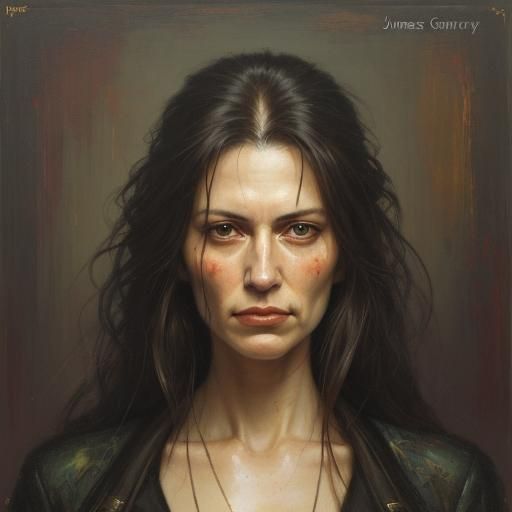 Expressive Oil Portrait by Gurney