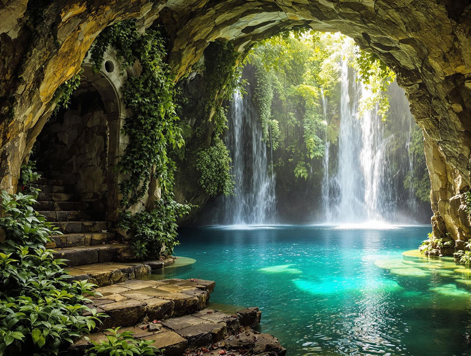 Mediterranean Grotto in Dreamy, Ethereal Style